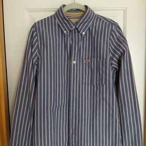 NWOT Hollister Blue Striped Button Down Shirt